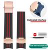 22mm Gebogen Einde Siliconen Rubberen Band Voor Ulysse Nardin 1505 1502 1505 263 DIVER Waterdichte Horlogeband accessoires Met metaal