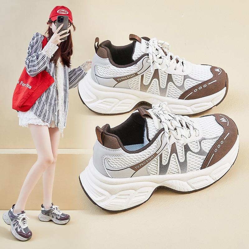 Shoes women's autumn new thick-soled inner height increase burst sports and leisure shoes