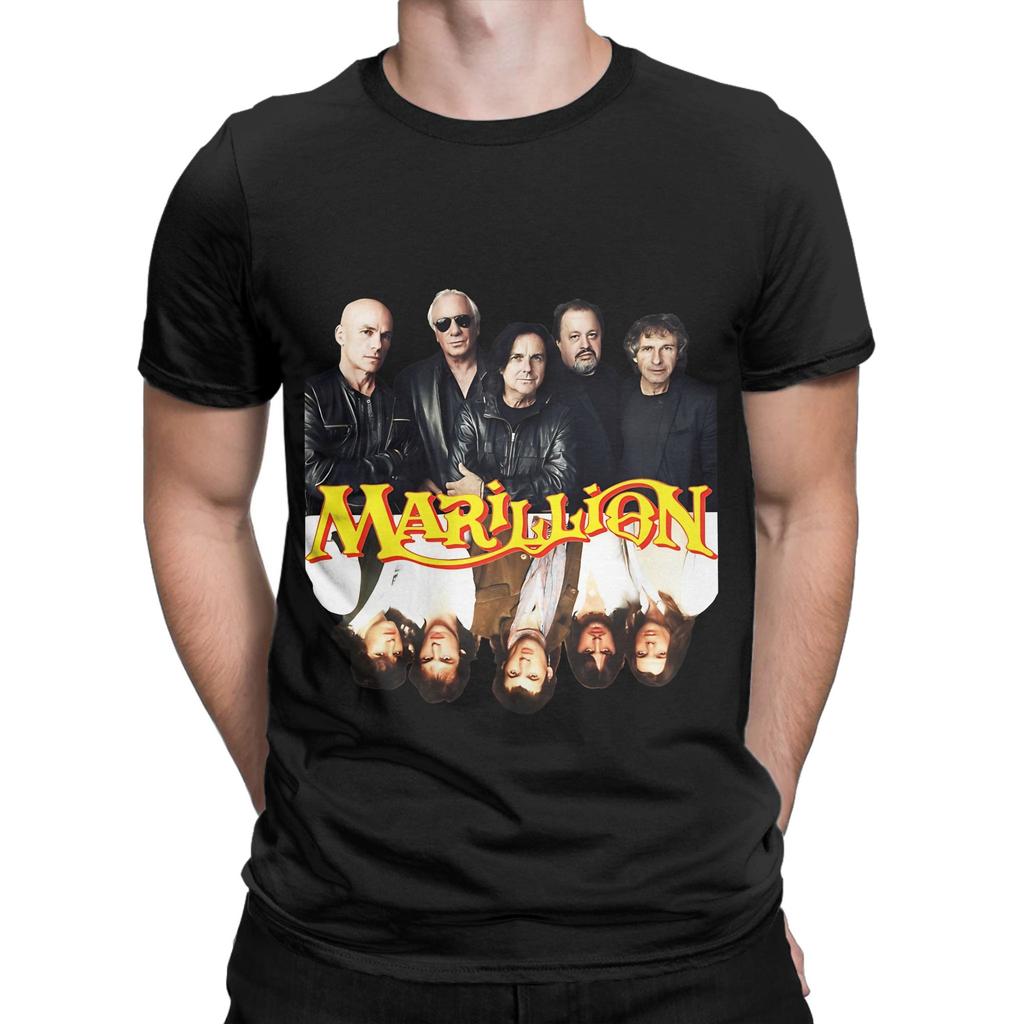 Marillion Mitglieder Vor Nach Lustige Grafik 100% Baumwolle T-Shirt Marillion Oberteile T-Shirts Für Männer