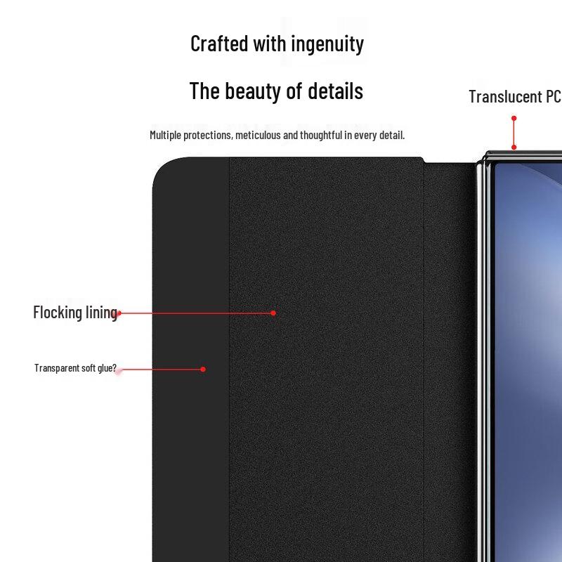 EDDGA Top Grain Leather Smart View Flip Phone Case for Huawei