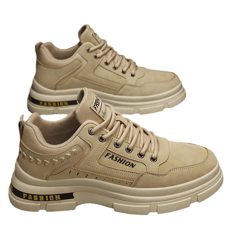 Men's Shoes Autumn Construction Site Work Waterproof, Non-slip and Wear-resistant Labor Insurance Shoes Hiking Mountaineering Sports Tooling Martin