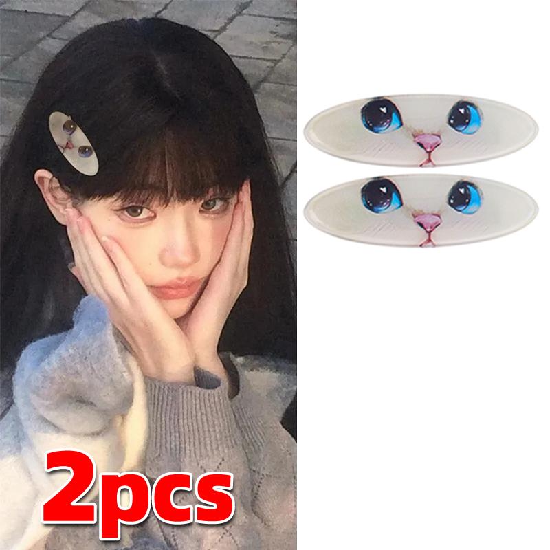 

10PCS 2026 Cute Cat Hair Clips for Women Girls Kawaii Animal Cartoon Cat Headwear Side BB Hairclips Hair Accessories Wholesale