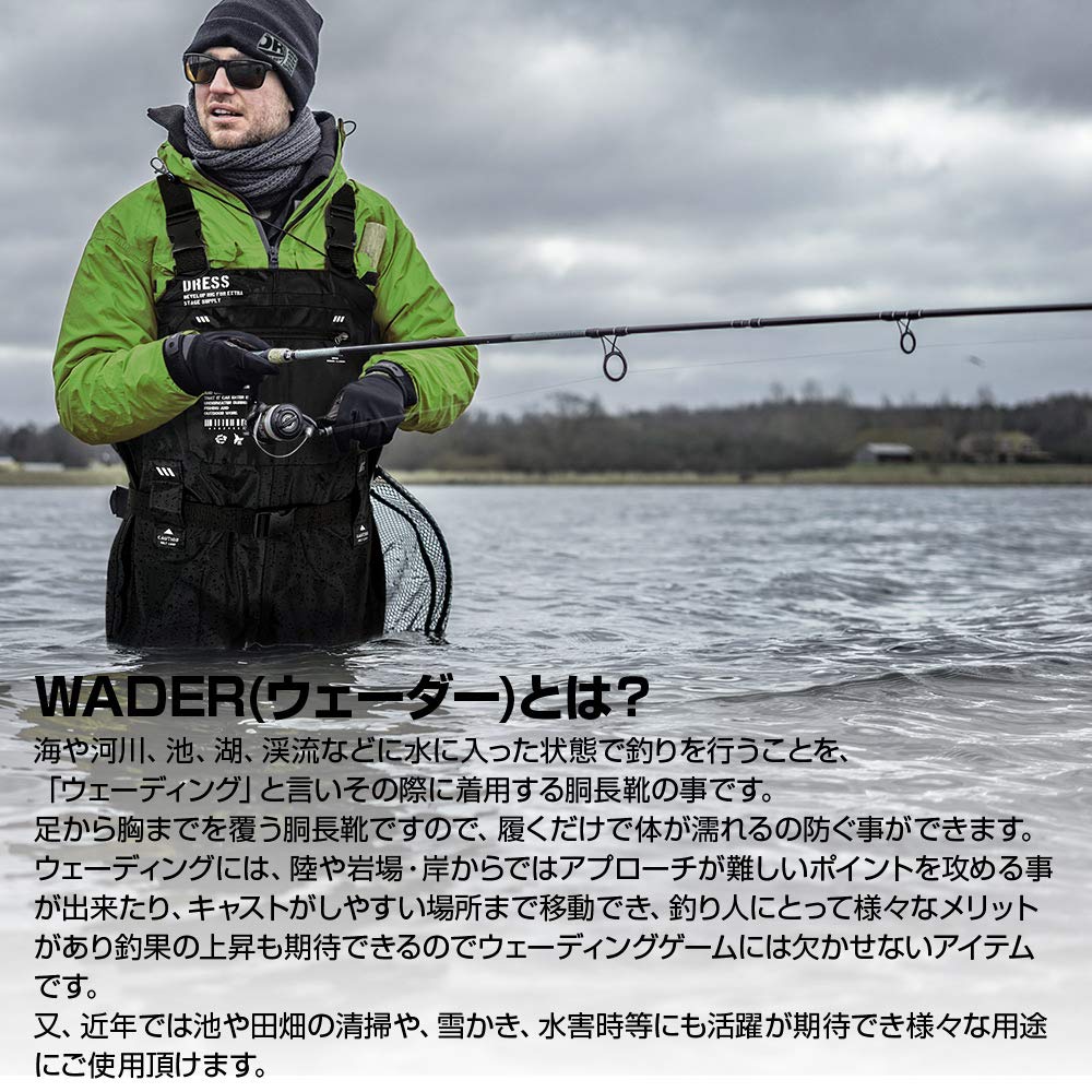 [Dress] Waders Chest High Waders Radial Sole AIRBORNE L [Height] 170~175 [Boots] 26~26.5 Black