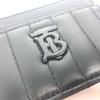 BURBERRY 8064827 TB logo Business Card Holder Card Case Leather Black Unused