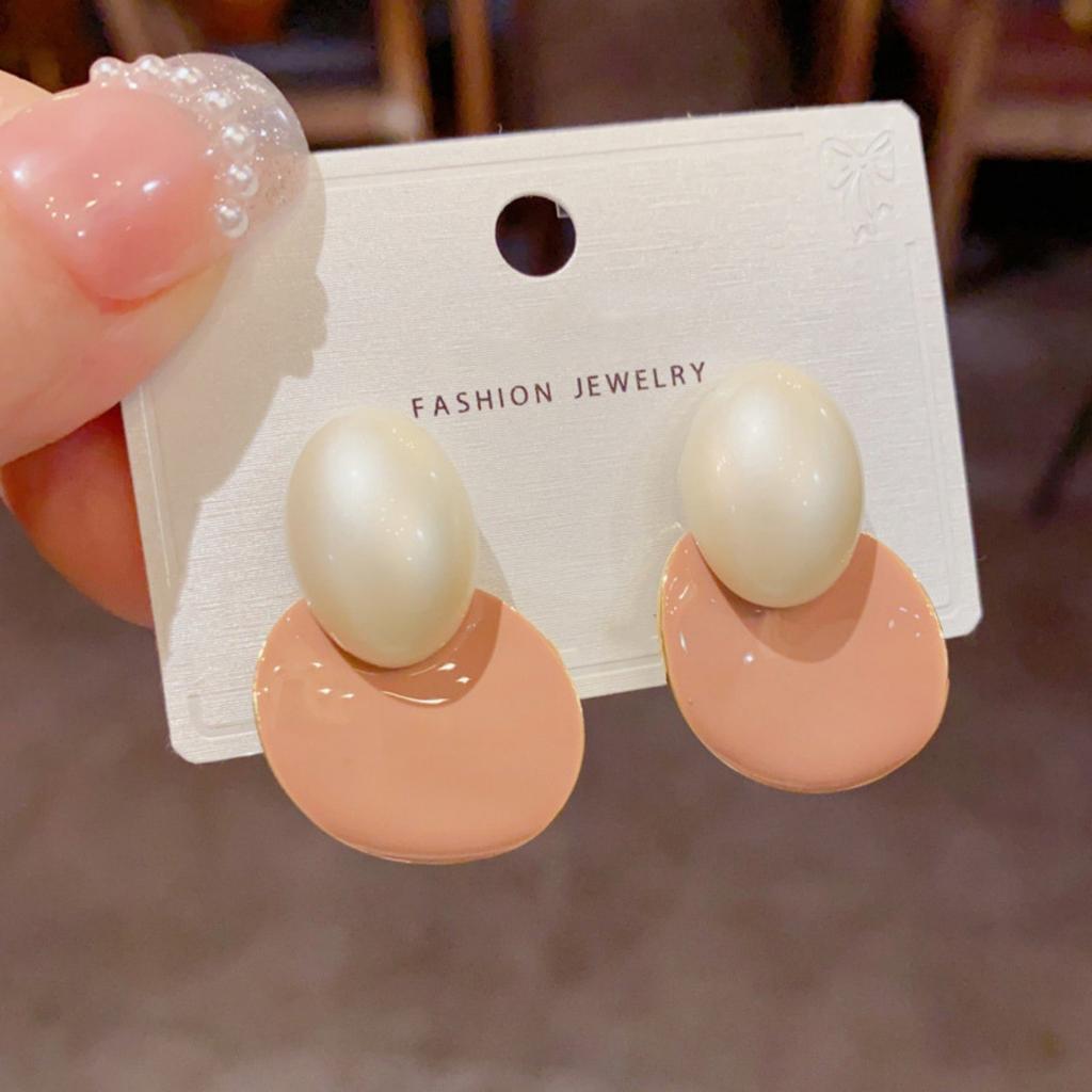 2026 Trendy Geometric Stud Earrings for Women Korean Elegant Light Luxury Irregular Earring Fashion Simple Jewelry Girls Gift