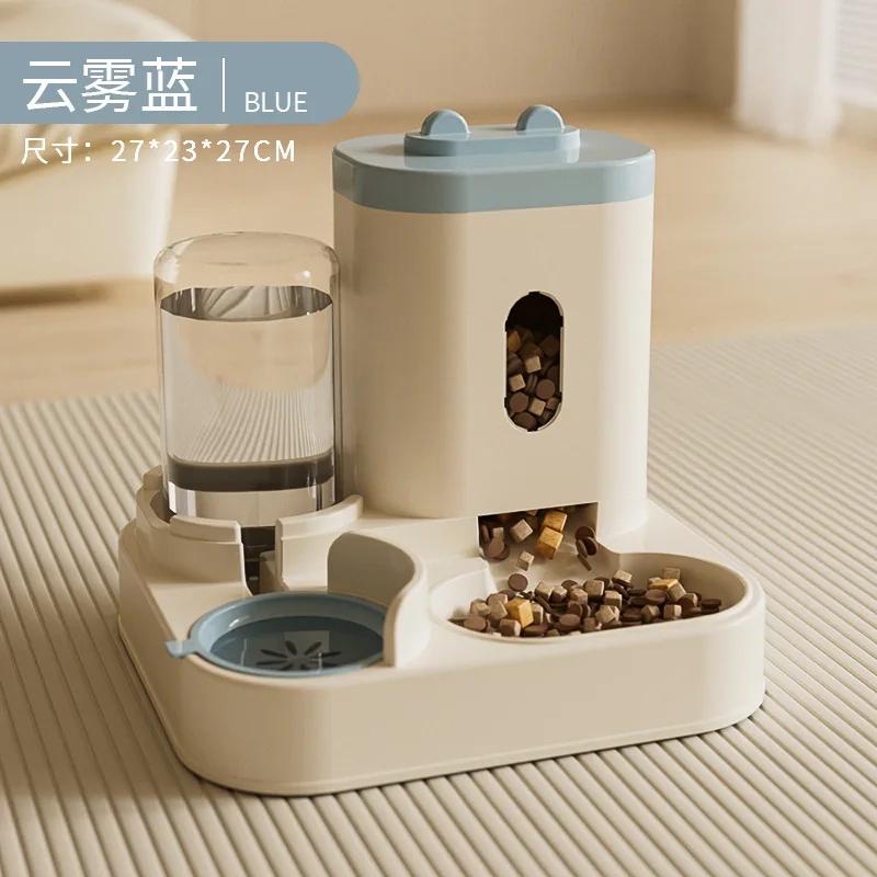

EE Cat Dog Automatic Feeder Food Bowl With Water Fountain Pet Large Capacity Raised Stand Dish Bowl For Cat Drinker Accessories