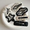Polka Dot Leopard Print Leather Star Hair Clip - Cloud Cutout BB Clip for Side Bangs
