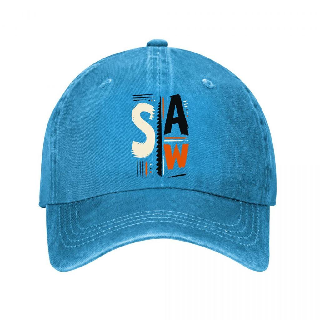 Bold Saw Typography Graphic Variatio  New Vintage Washed Cotton Baseball Cap Sun Hats