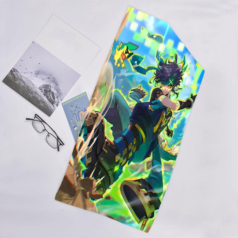 1pc Genshin Impact Kinich1 Beach Towel, Beach and Seaside Swimming Pool Equipment, Fashion Pattern, Rectangular, Travel Essentials