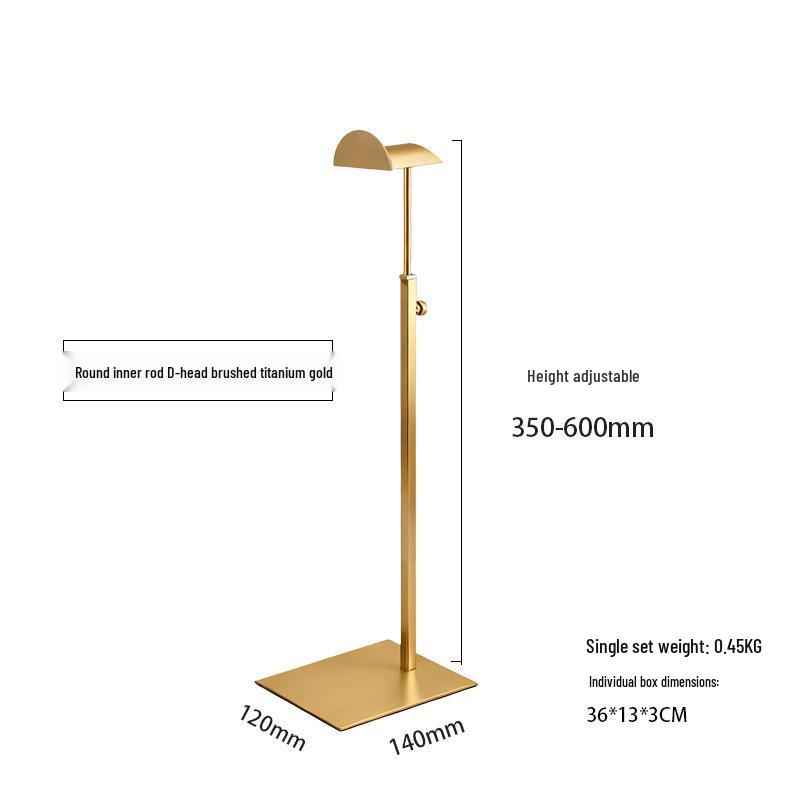 Adjustable Stainless Steel Handbag Display Stand with Gas Spring