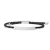 Stainless Steel Accessories and 2mm Adjustable Braided Rope Custom LOGO Men Bracelet