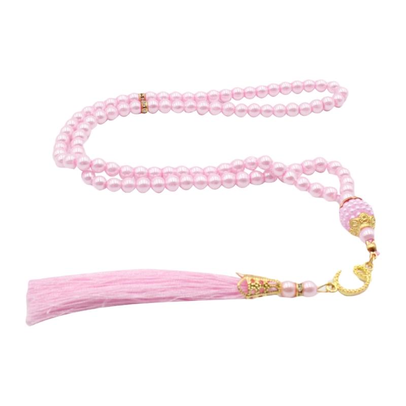 6MM Tasbih Muslim Prayer Beads Islamic Style 99 Beads Color Pearls Charm Bracelets  Mohammed Rosary Bracelets Gift