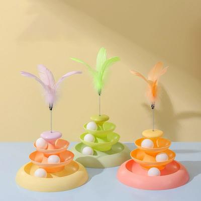 Katzenspielzeug Selbstunterhaltungsartefakt Kätzchen Spaß Katzenstab Katzenroulettekugel Kätzchen Kätzchen automatisches Spielen Katzenzubehör