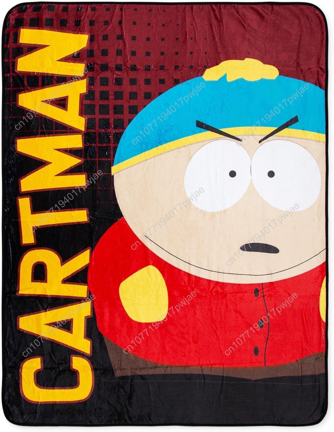South Park Eric Cartman Fleece Throw Blanket | Soft Polyester Cover for Sofa, Bed 75X95CM