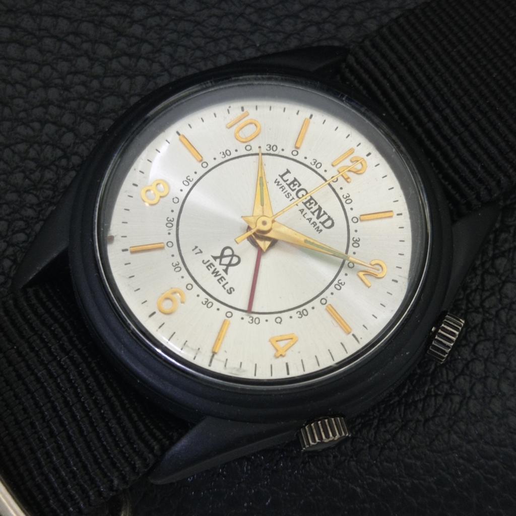 HAND-WINDING VINTAGE LEGEND SWISS MENS REFURBISHED ALARM WATCH a707534-1