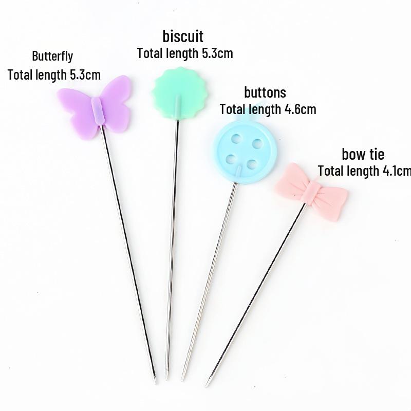 

Цветные булавки для позиционирования из нержавеющей стали в виде цветка сливы, бабочки и галстука-бабочки для шитья и пэчворка Butterfly Style [50 pieces]
