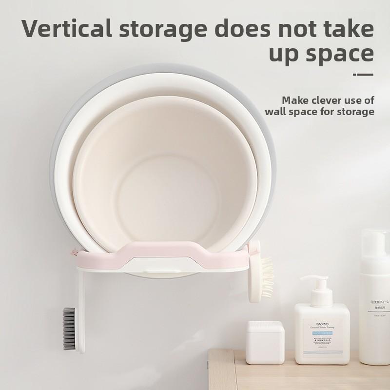 Bathroom Washbasin Rack, Kitchen Wall-mounted Washbasin Hook, Bathroom Non-drilling Storage Rack, Multi-functional Storage Rack