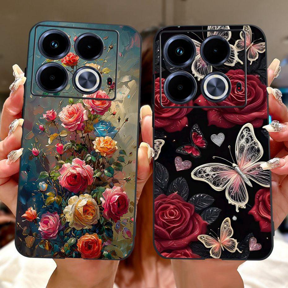 Cute Painting Phone Case For Infinix Note 40 40Pro Pro+ Soft Silicone TPU Back Cover For Infinix Note40 Pro Plus Cases Bumpers