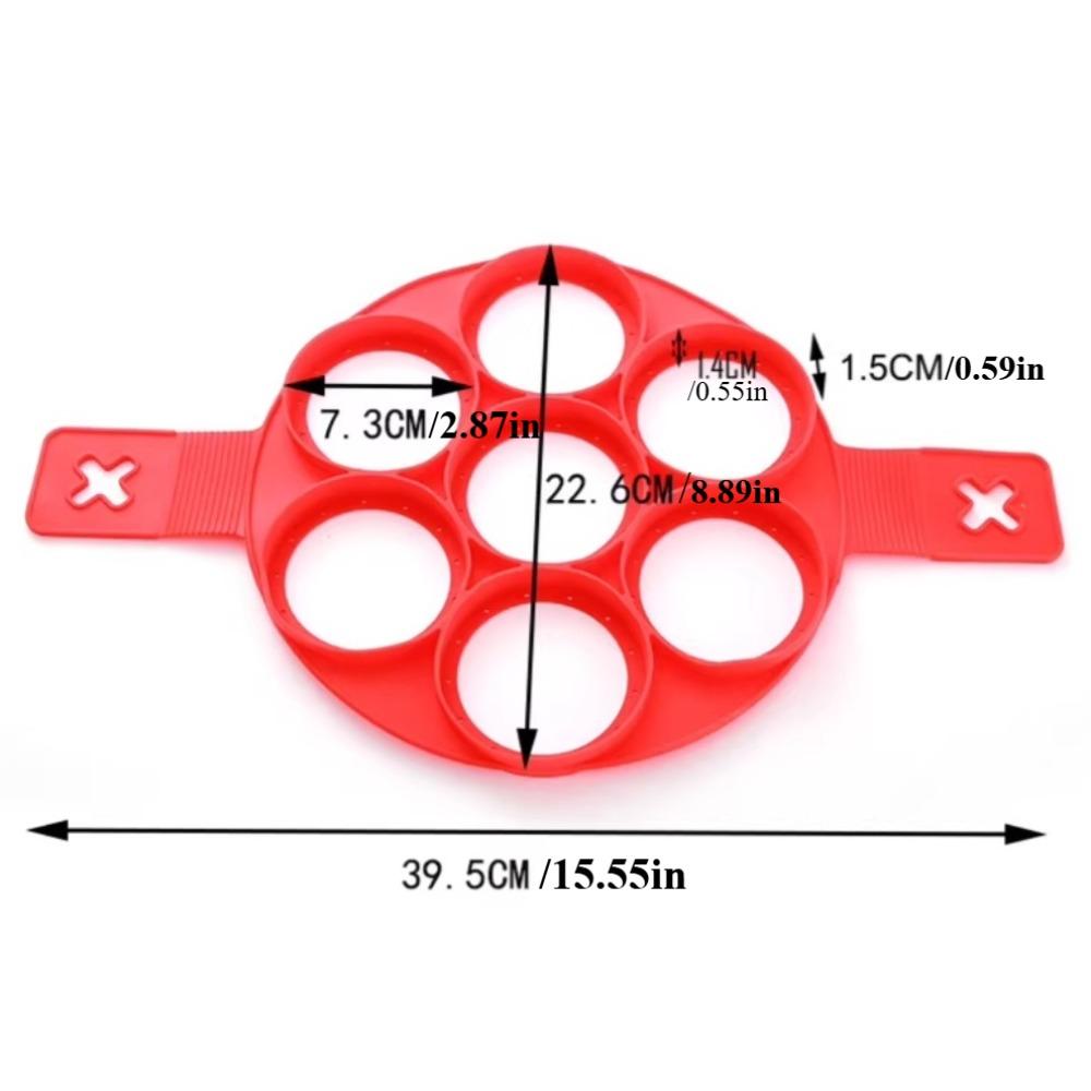

Силиконовая Антипригарная Форма для Блинов и Яиц, Легкий Инструмент для Выпечки и Жарки, Красный Кухонный Незаменимый Мини-Плитка