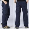 Multi-pocket Men's Work Trousers Loose Trousers Fat Plus Size Labour Insurance Leisure Straight Trousers
