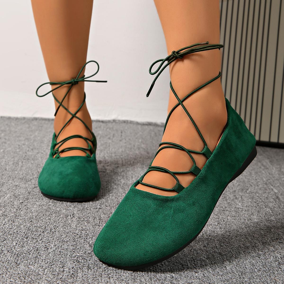 

Low Heel Spring/Summer New Cross Strap Shallow Single Shoes Women s Flat Casual Single Shoes Women 43