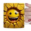 3D Emoji Smiley Ceramic Coffee Mug Tea Cup Funny Face Smiley