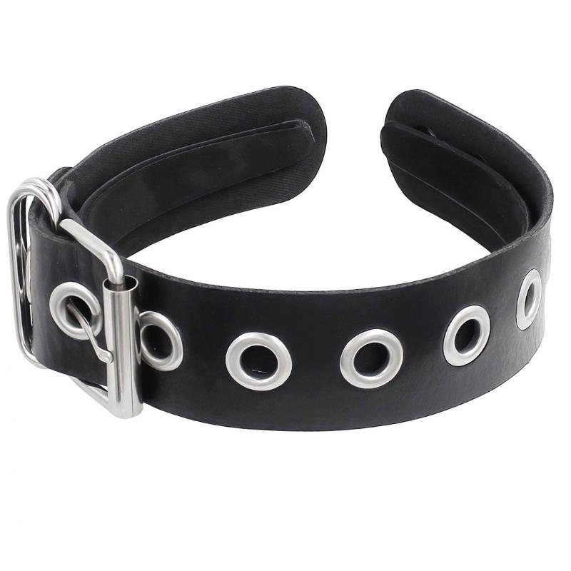 Gothic Punk Leather Buckle Hair Hoop Rivet Headband Harajuku Women Girl Dark Black Punk Hip Hop Rock Hairbands Hair Accessories