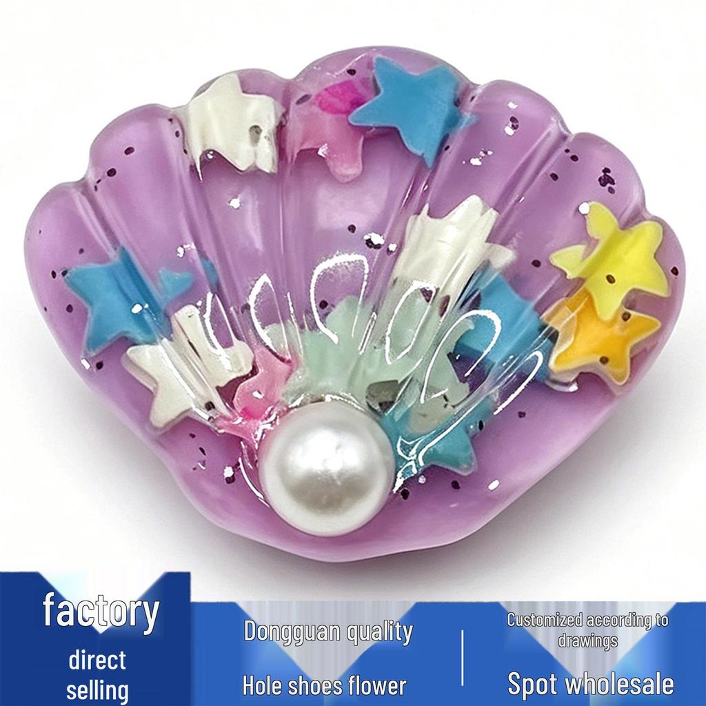 New Crocs Flower & Duck Acrylic Shell Charms: Versatile Buckles for Shoe Decorations