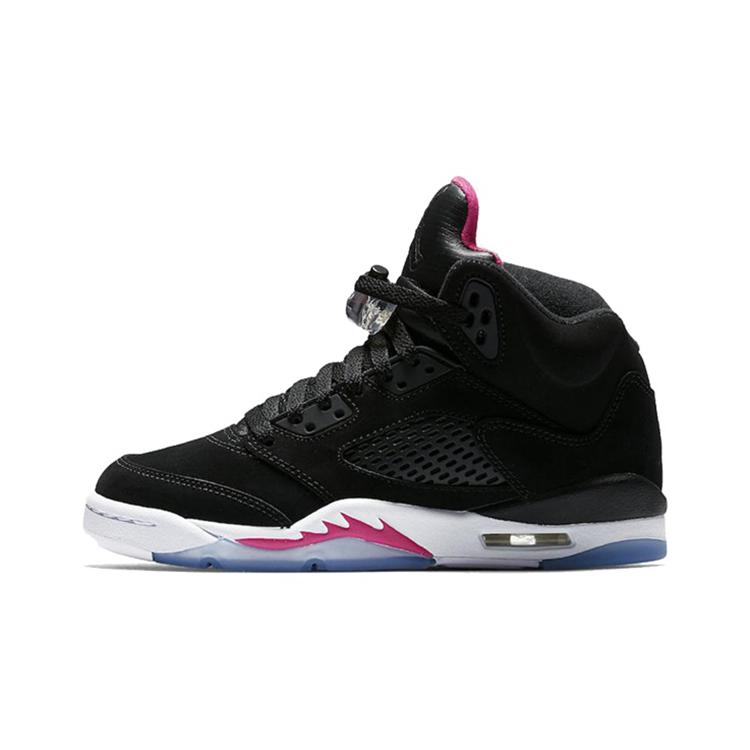 Jordan 5 Retro Black Deadly Pink GS 440892-029 36.5