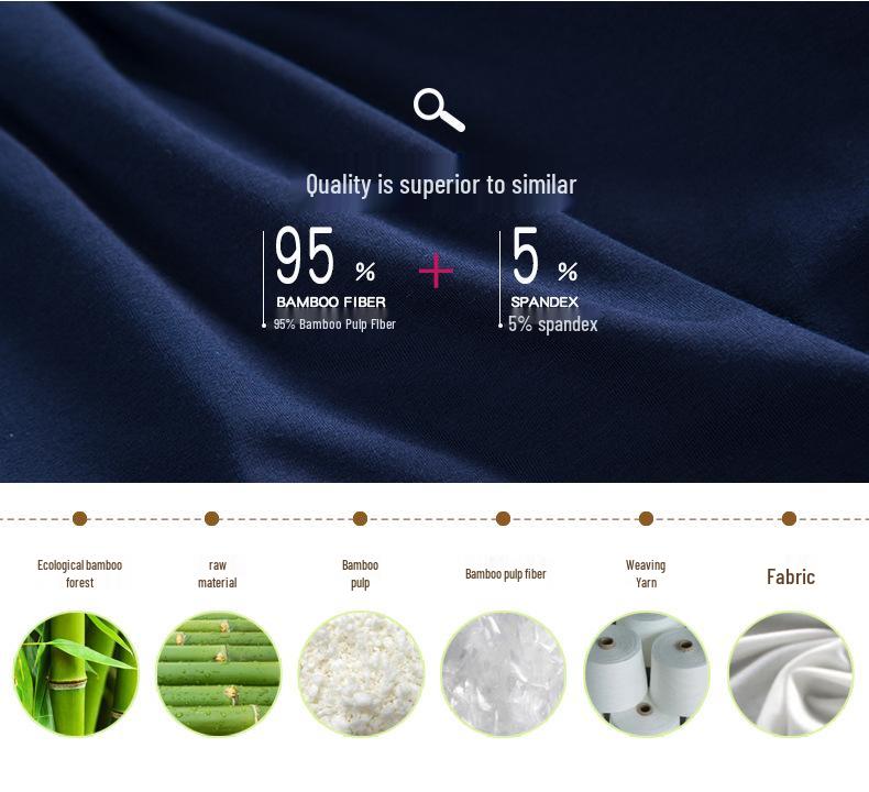 Men's Bamboo Fiber Pajama Set - Short Sleeve & Shorts for Summer