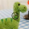 Fluffy Dinosaur Keychain Long Plush Soft Key Ring for Backpacks Cute Bag Charm Accessory Stuffed Animal Plush Bag Pedant