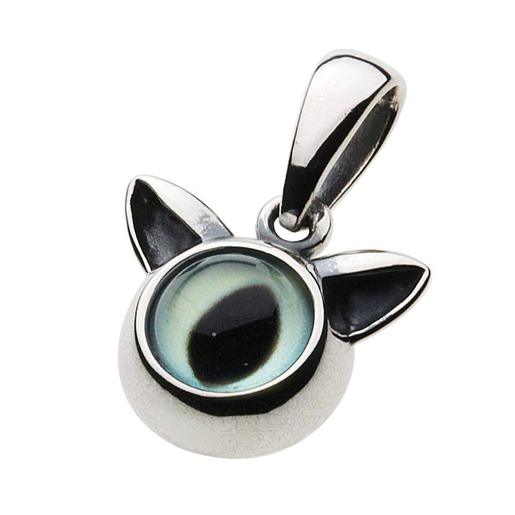 

Eyeball cat pendant green silver p0574b [Cenote] [925 accessories]