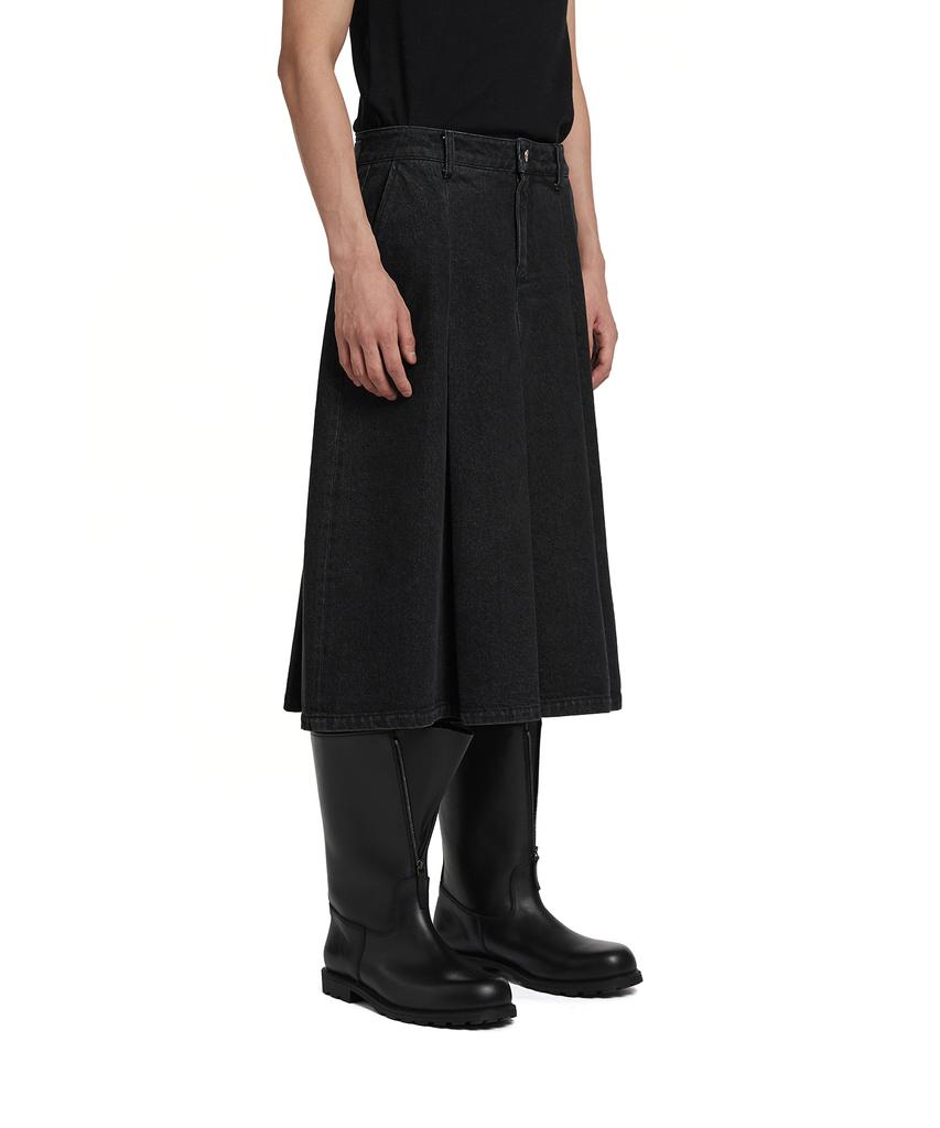 TRUNK PROJECT Pleated Denim Pants_Black