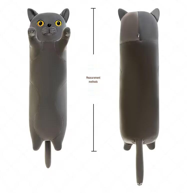 Cartoon Cat Island Plush Pillow - Long Pillow for Girls, Leg-Clamping Sleep Toy, Perfect Birthday Gift