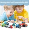 UMU Construction Vehicle Miniature Educational Emergency Vehicle Work Vehicle Toy for Boys Ages 3 and Various Vehicles Working Toy Wooden Set, Cars,