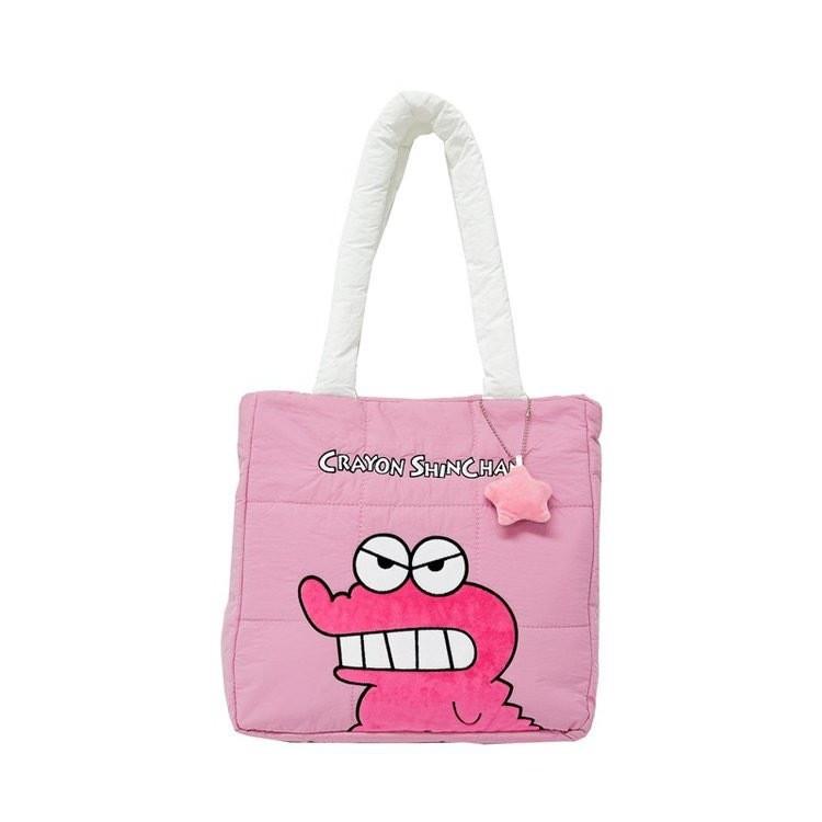 Crayon Shinchan Nylon-Tragetasche mit Buchstaben-Design für den täglichen Gebrauch