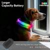 LED Dog Collar USB Rechargeable Light Up Pet Collar Glowing Nylon Adjustable Soft Night Safety Collar for Small Medium Dogs