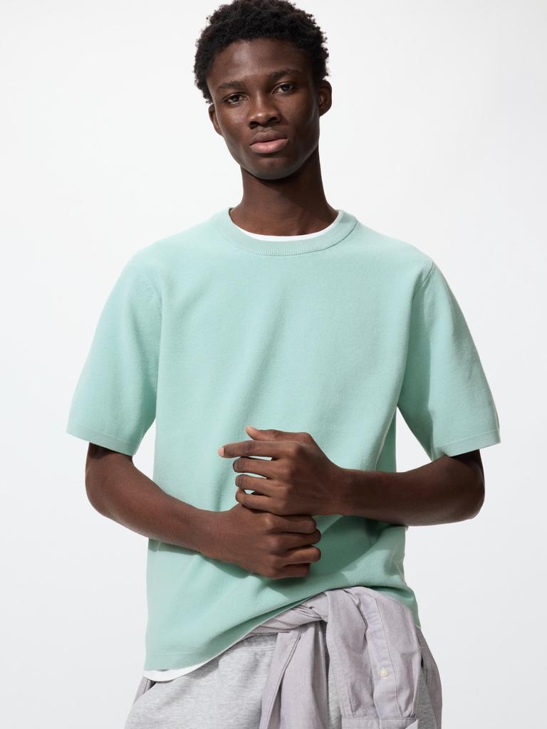 Uniqlo Japan Washable Milano Rib KniT T shirT