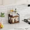 Ironwood Multi-layer Desktop Organizer Shelf for Kitchen, Cosmetics, and Bathroom.