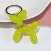 Translucent Candy Pearl Balloon Dog Keychain Pendant