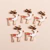 10pcs Cute Enamel Christmas Santa Claus Charms Snowman Bell Pendants for Necklace Earrings DIY Bracelet Jewelry Accessories