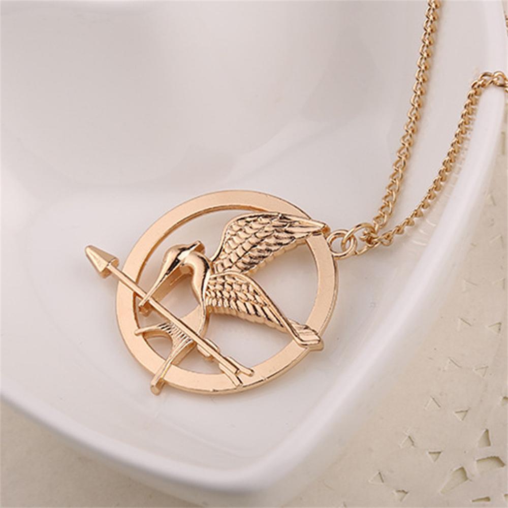 Fashion Mocking Bird Metal Couple Necklace Movie Jewelry The Hunger Games Bird Necklaces Women Men Gifts