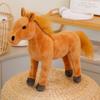 Kids Horse Doll Fleece Fabric Foal Shape Doll PP Cotton Filling Easy To Maintain Children Playroom Horse Companion
