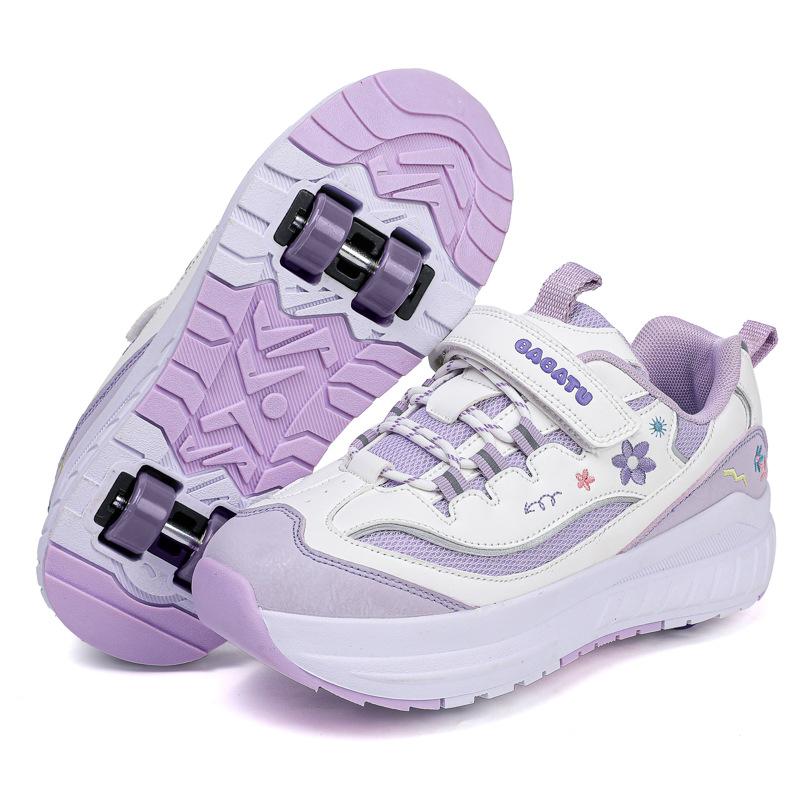 

2025 лето новые подиумные туфли девочки сетчатые дышащие роликовые коньки девочки четырехколесные спортивные коньки девочки 40