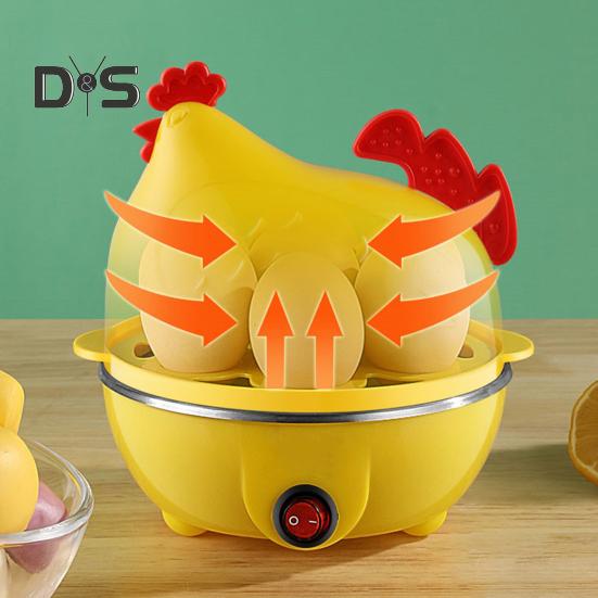 Elektrischer Eierkocher, Große Kapazität, Automatische Abschaltung, Sichere Verwendung, Hühnerform, Elektrischer Eierkocher, Multifunktionaler Eierpochierer