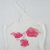 Asymmetrical Halter Crop Top y2k Floral Print Sleeveless White Tank Tops Women Basic Tees Vintage Sexy Camisole Harajuku