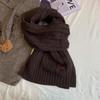 Luochi Wool Blend Embroidered Cable Knit Scarf: Retro Autumn/Winter Style Neck Gaiter for Women & Men