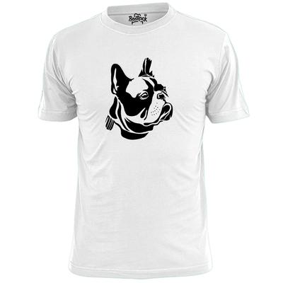 Herren T-Shirt mit Vektormotiv Französische Bulldogge, Hund, Haustier, bester Freund des Menschen