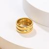 High-End Minimalist Glossy Stainless Steel Women's Ring