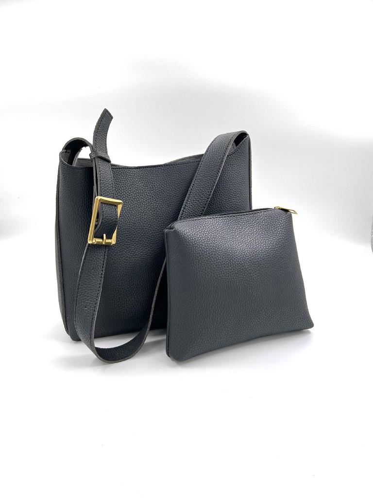 Uniwersalna duża dwuczęściowa miękka torba na ramię typu bucket bag